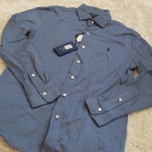 Polo Ralph Lauren Button Up Knit Dress Shirt NWT